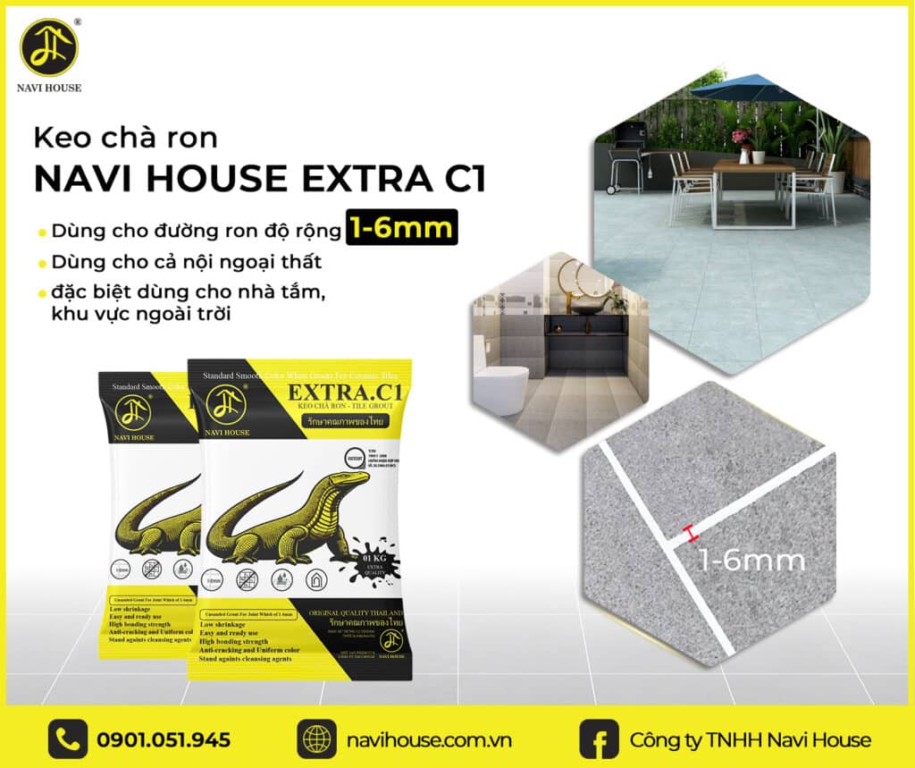 Keo chà ron Navi House Extra C1 đạt chuẩn yêu cầu kĩ thuật, mang lại vẻ đẹp cho công trình