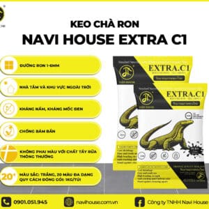 Keo chà ron Extra C1 có nhiều màu sắc đa dạng và công dụng linh hoạt trong nhiều công trình
