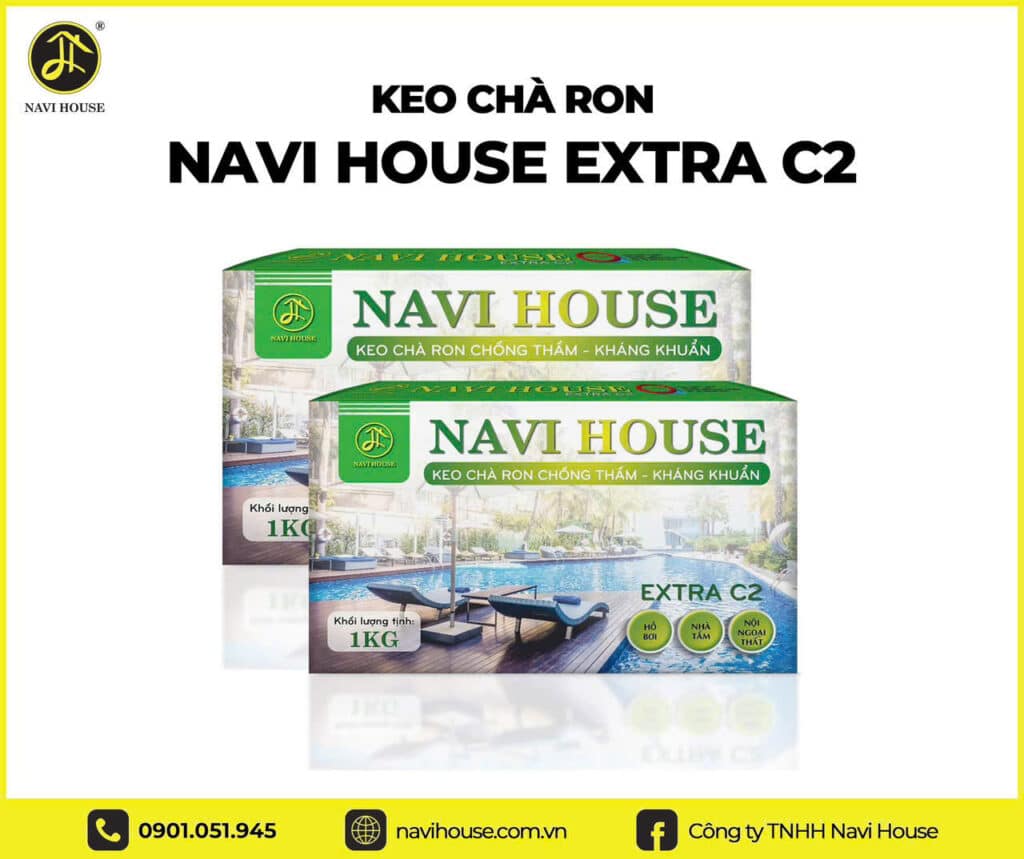 Combo keo dán gạch và keo chà ron hồ bơi Extra C2