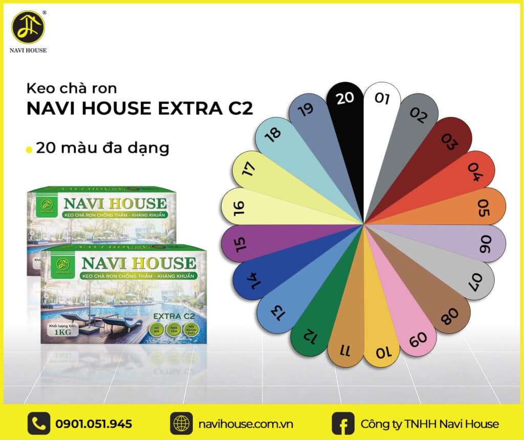 Màu keo chà ron chống thấm ngoài trời ảnh hưởng đến tổng quan thẩm mỹ của công trình