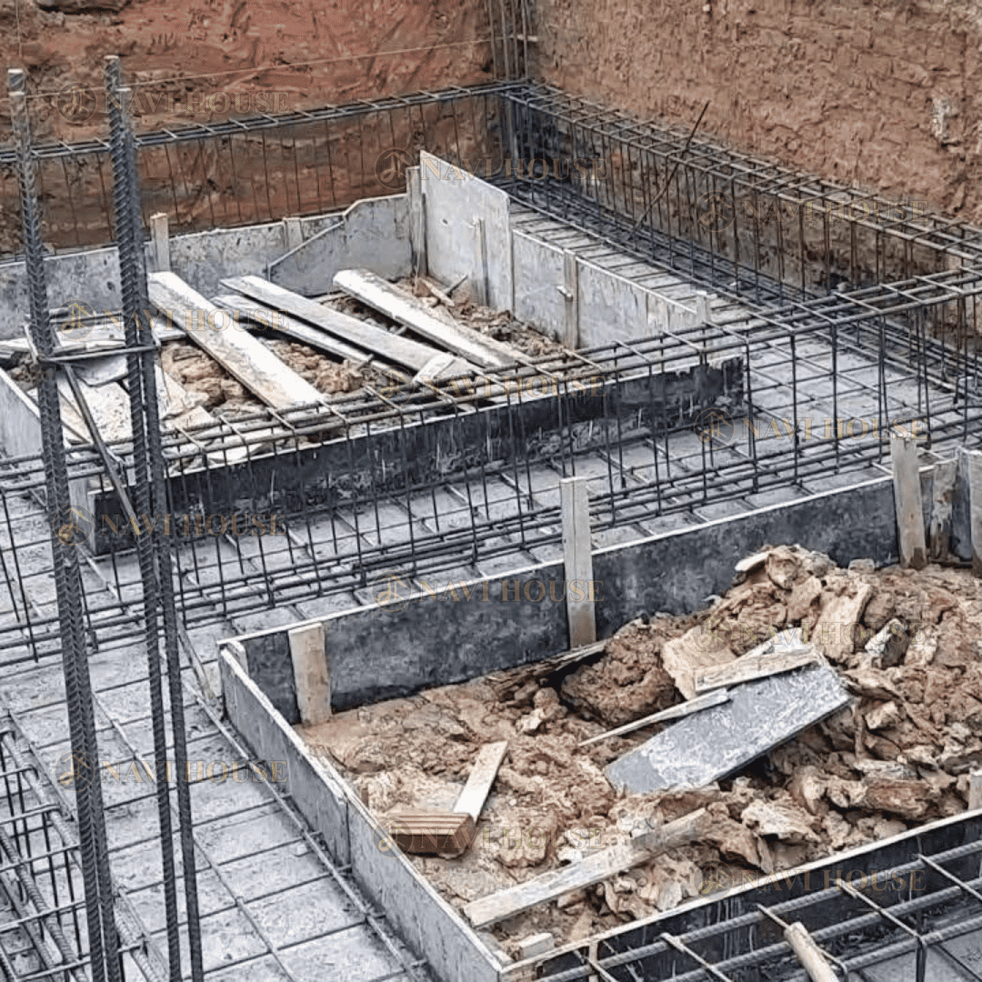 Móng băng là loại móng phổ biến nhất hiện nay cho nhà phố 2 - 3 tầng 