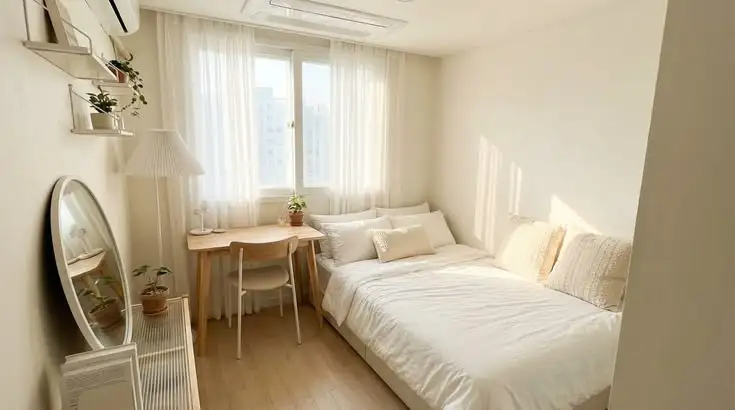 Decor Phòng Ngủ 10m2 Như Thế Nào? Top 21+ Ý Tưởng Hay Mách Bạn 11 Decor phòng ngủ 10m2 với rèm của kịch trần