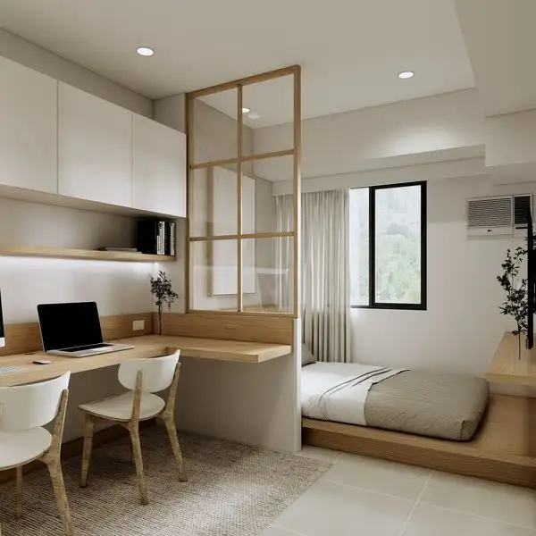 Decor Phòng Ngủ 10m2 Như Thế Nào? Top 21+ Ý Tưởng Hay Mách Bạn 21 Decor phòng ngủ với vách ngăn kính tạo không gian mở và thông thoáng giữa các không gian trong nhà.