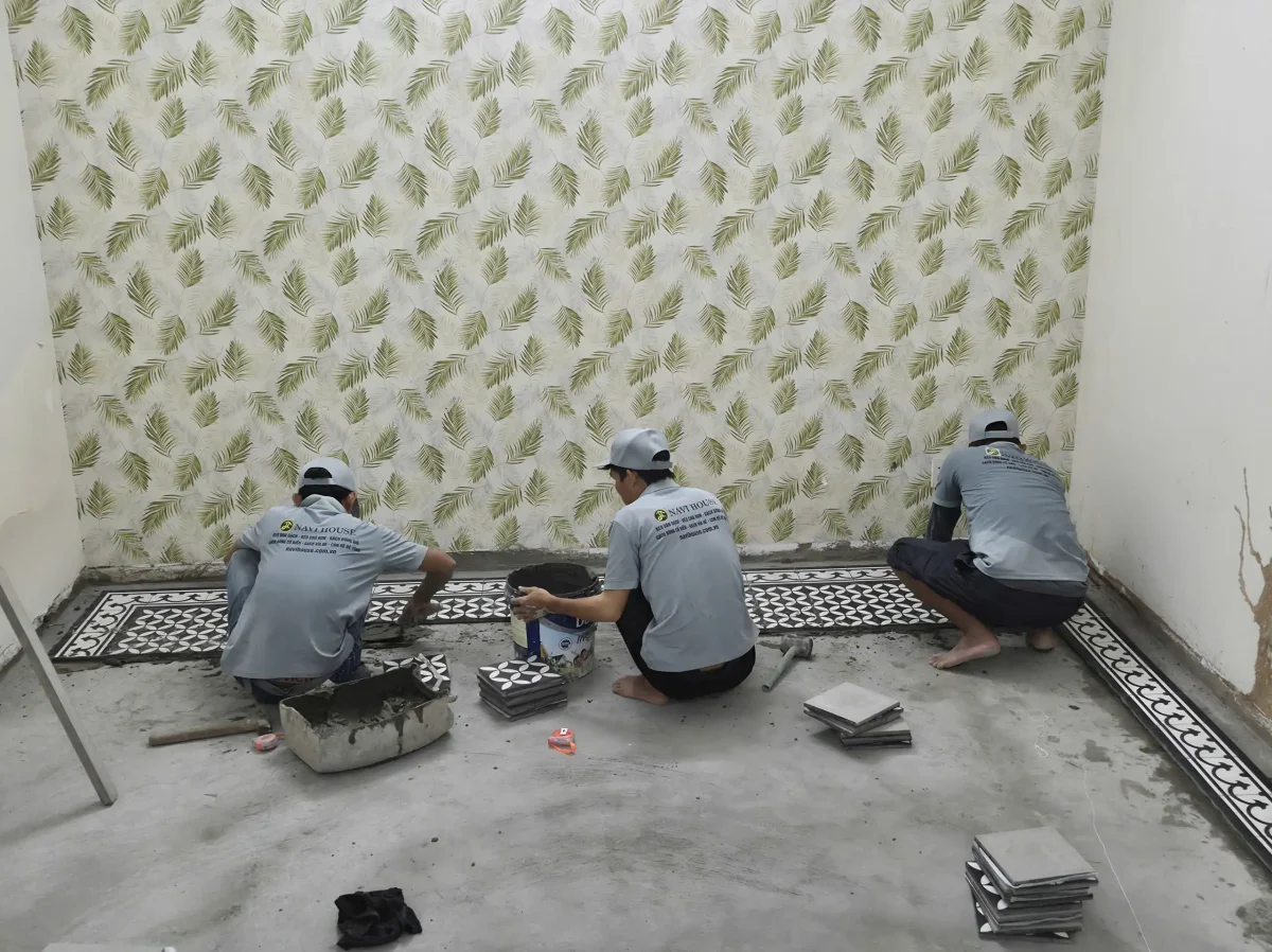 Hướng Dẫn Thi Công Gạch Bông Xi Măng 3 Bước Đơn Giản, Thẩm Mỹ 2 thi cong gach bong xi mang 1 e1791882249972
