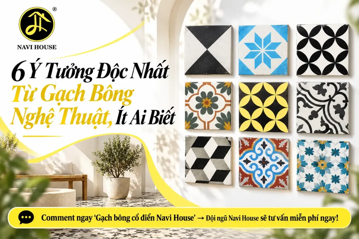 6 ý tưởng từ gạch bông nghệ thuật, ít ai biết